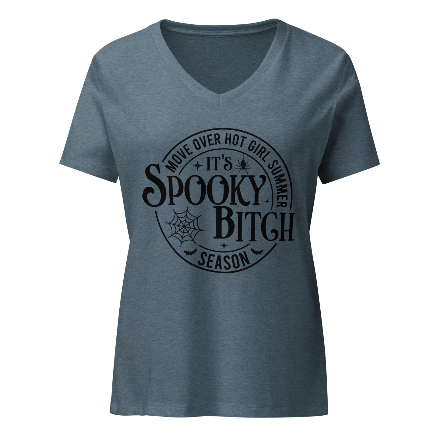 Women’s Relaxed V-neck Tee Spooky Bitch Season