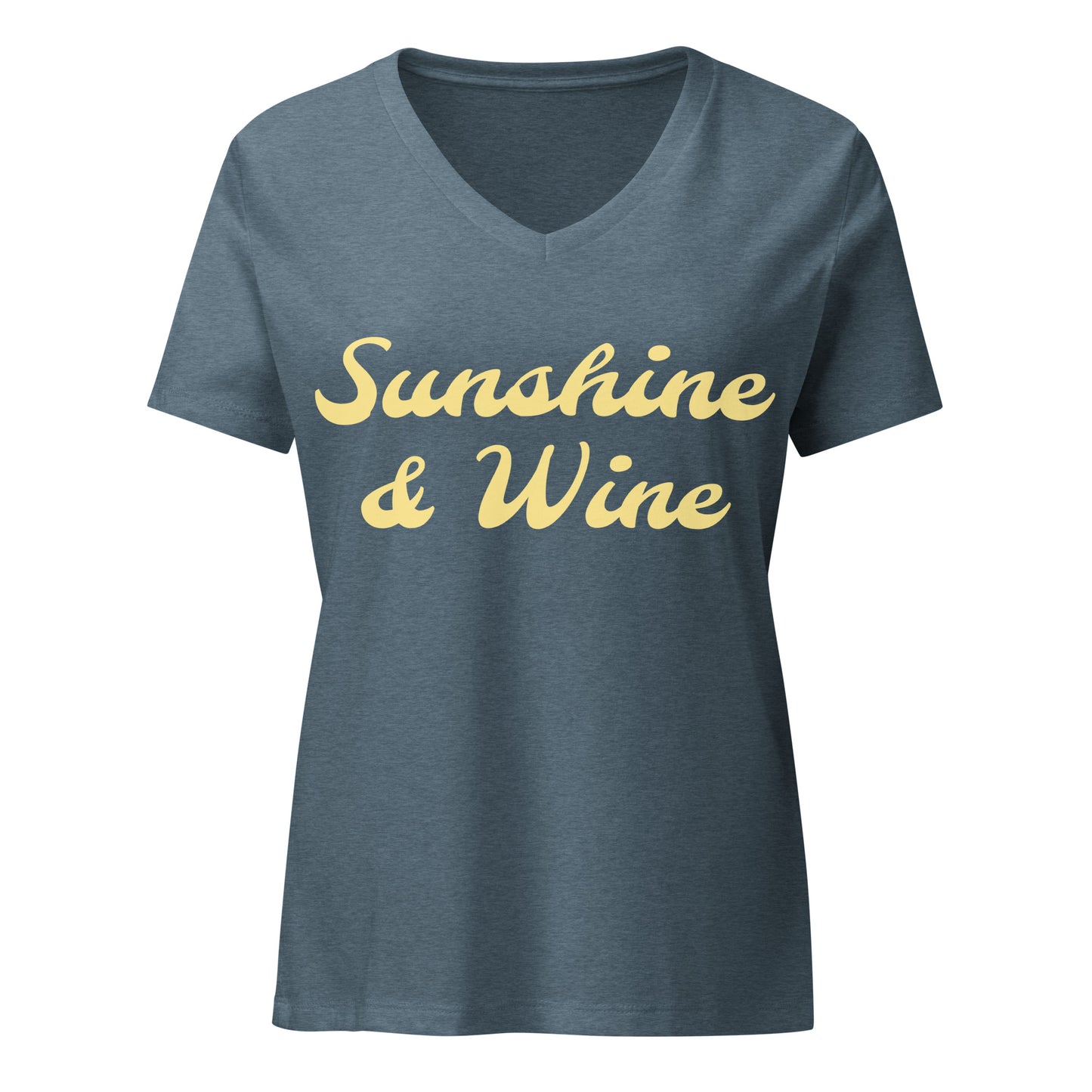 Women’s Relaxed V-neck Tee Sunshine & Wine