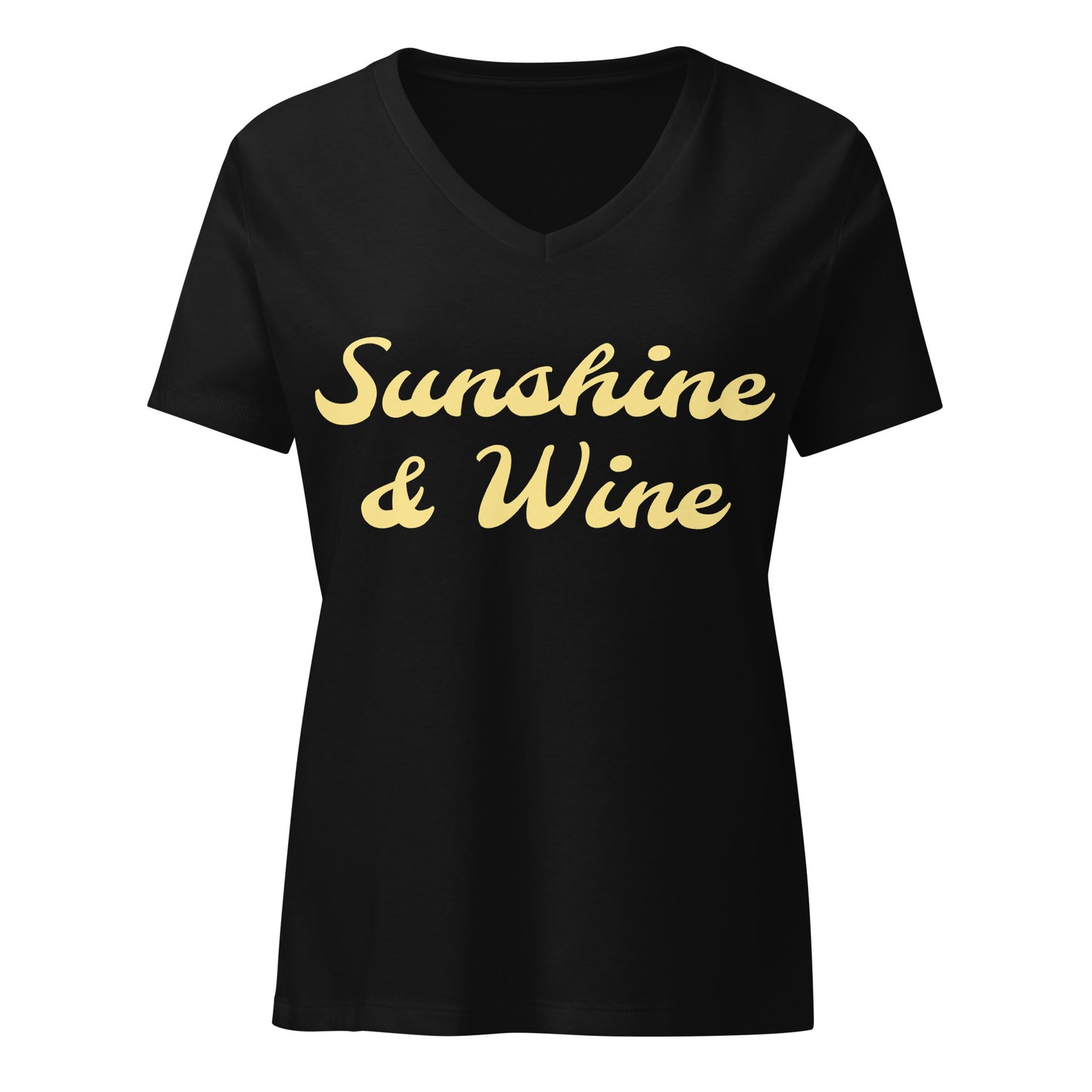 Women’s Relaxed V-neck Tee Sunshine & Wine