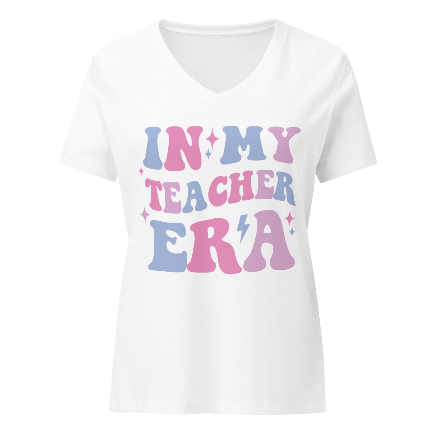 Women’s Relaxed V-neck Tee In My Teacher Era