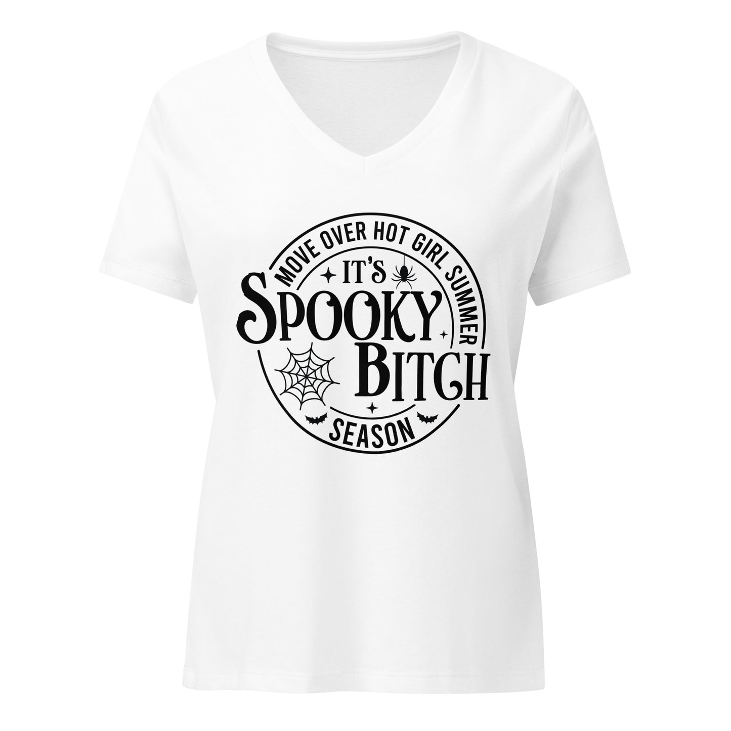 Women’s Relaxed V-neck Tee Spooky Bitch Season