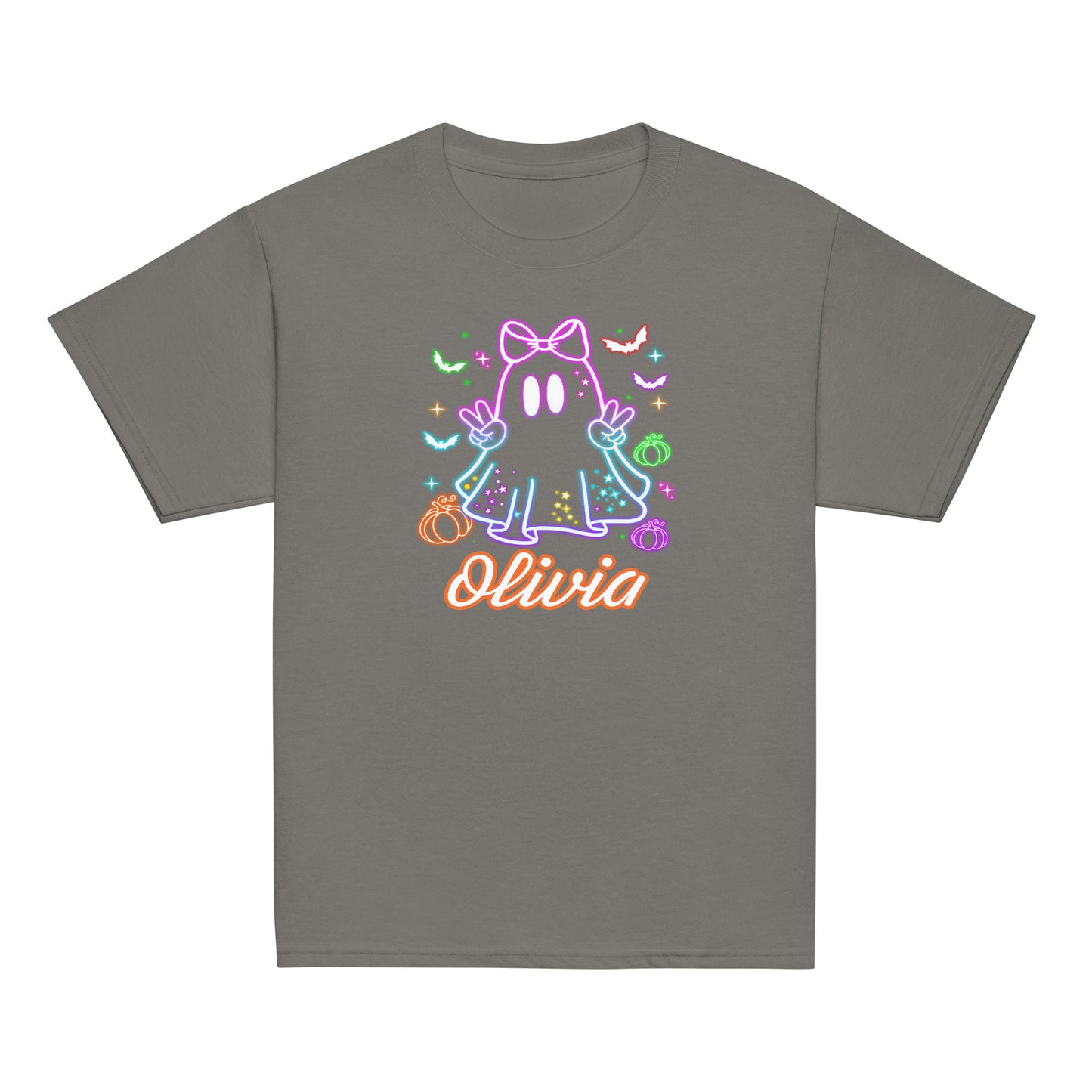 Youth Classic Tee Neon Ghost Girl Custom Olivia