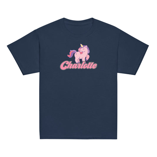 Youth Classic Tee Unicorn Name Custom