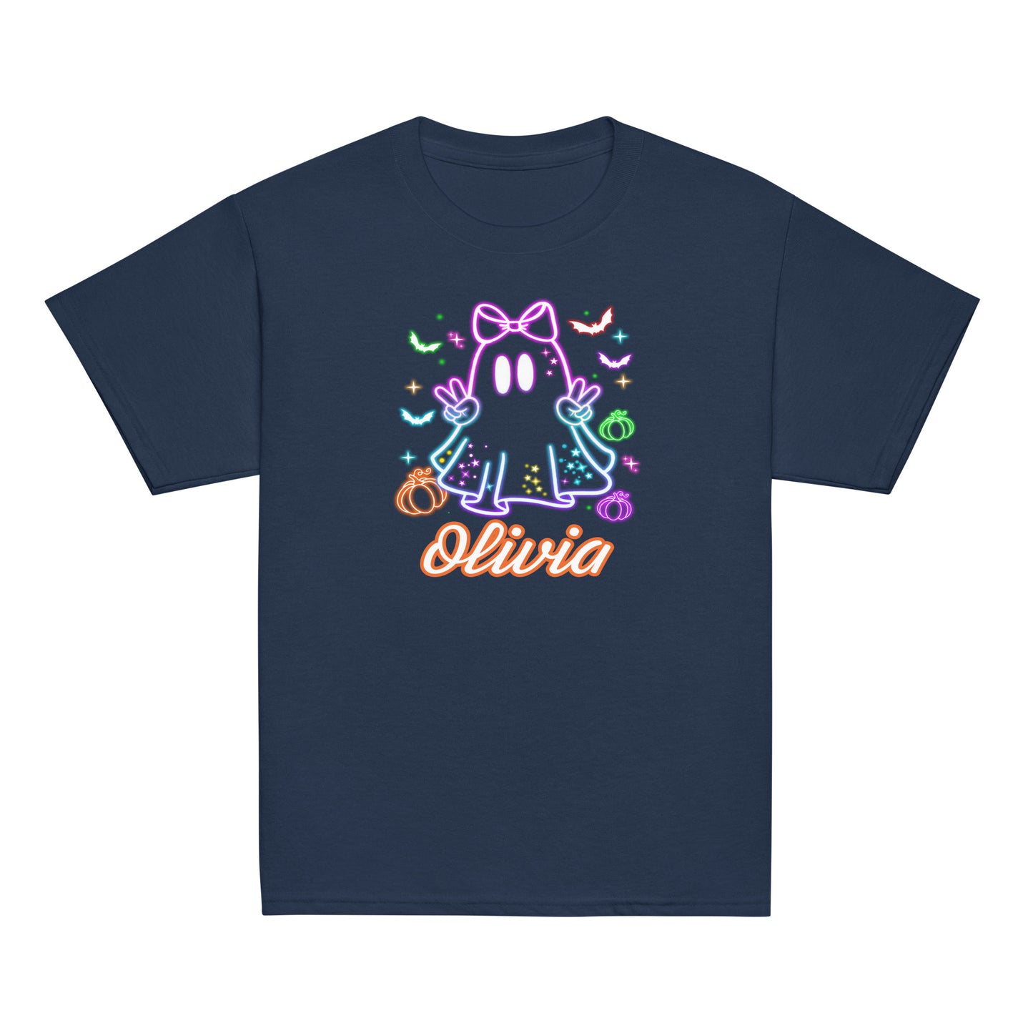 Youth Classic Tee Neon Ghost Girl Custom Olivia