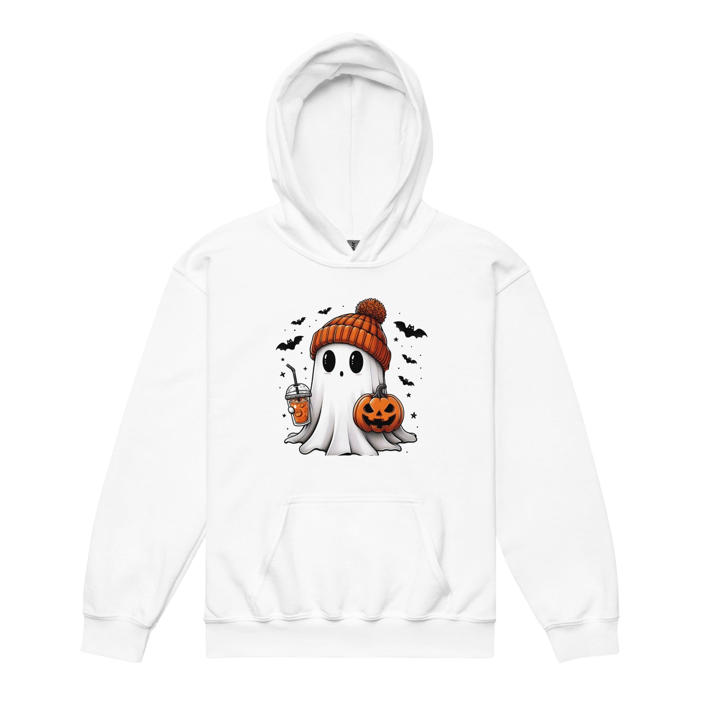 Youth Heavy Blend Hoodie Beanie Ghostie with Iced PSL