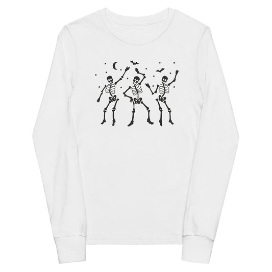 Youth Long Sleeve Tee Dancing Skeletons