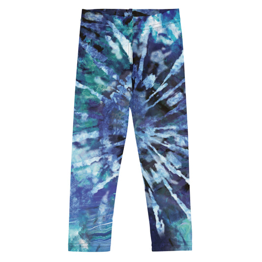 Little Kid's Leggings Indigo Tie Dye