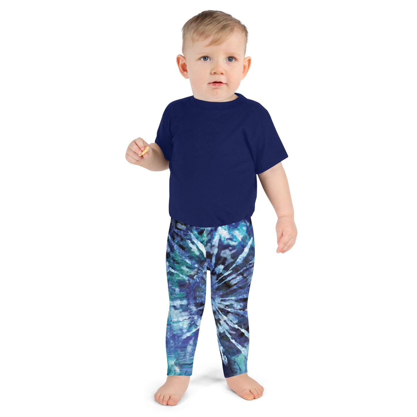 Little Kid's Leggings Indigo Tie Dye