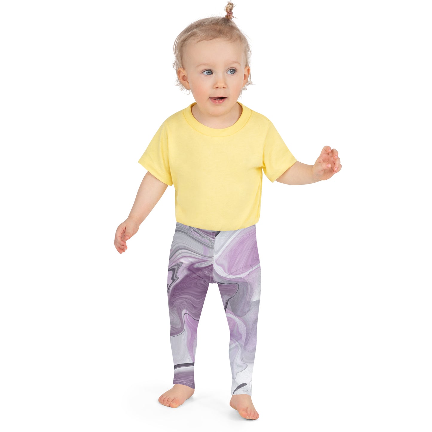 Little Kid's Leggings Purple Swirl