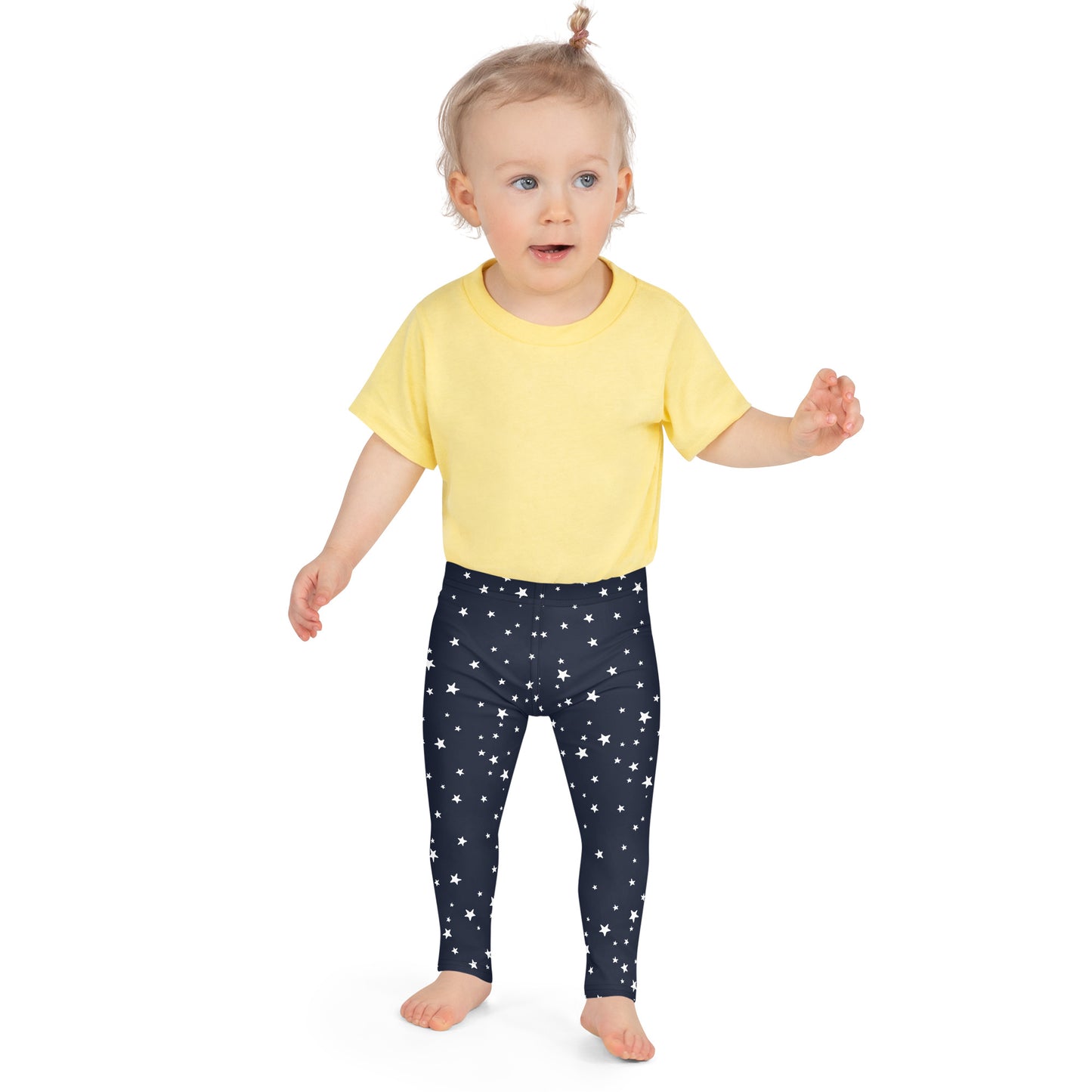 Little Kid's Leggings Black Stars