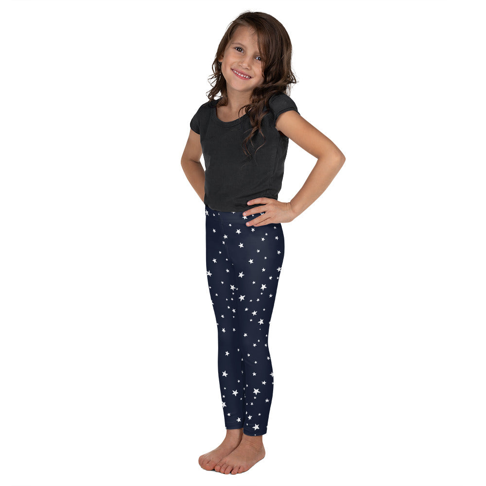 Little Kid's Leggings Black Stars