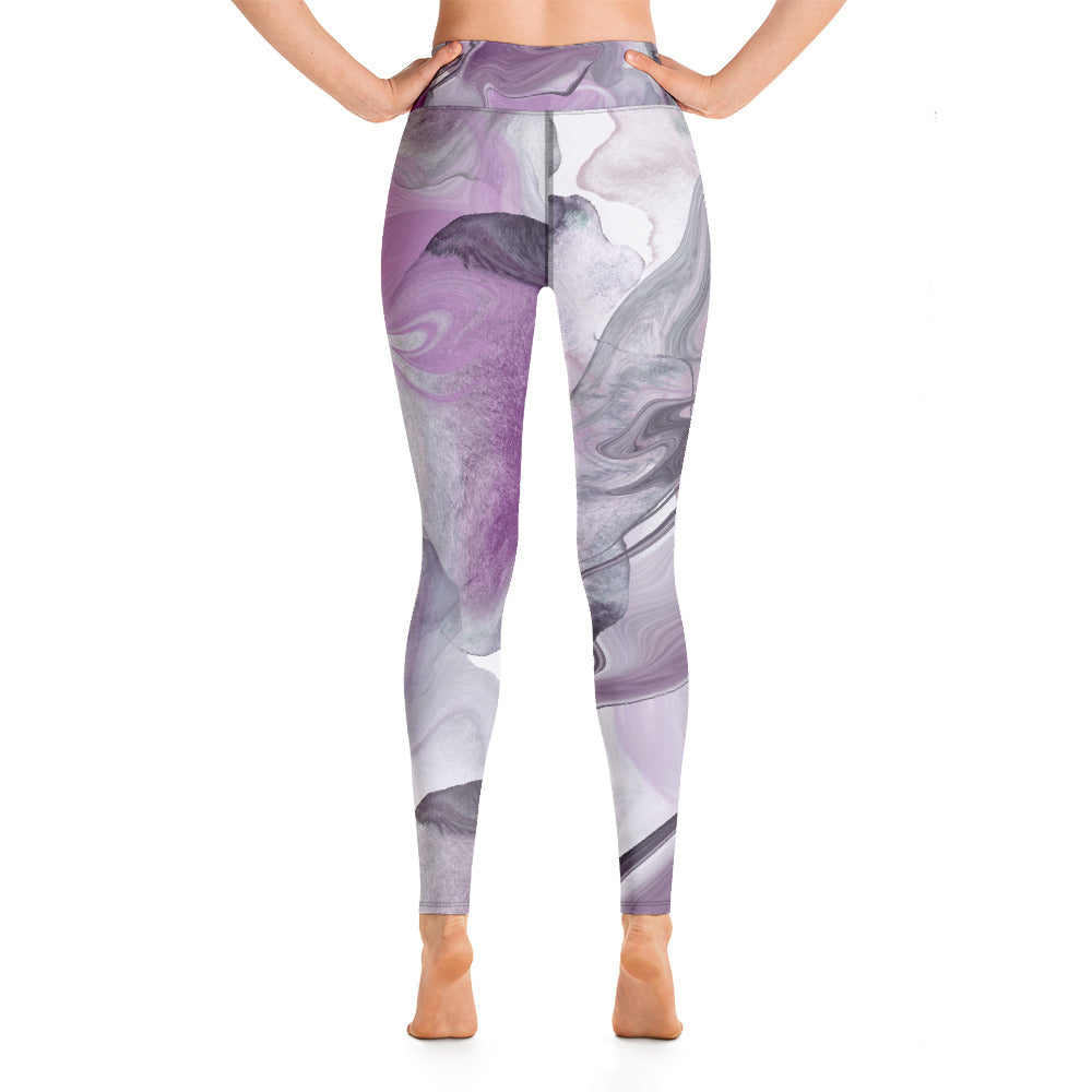 Women's Yoga Leggings Purple Swirls