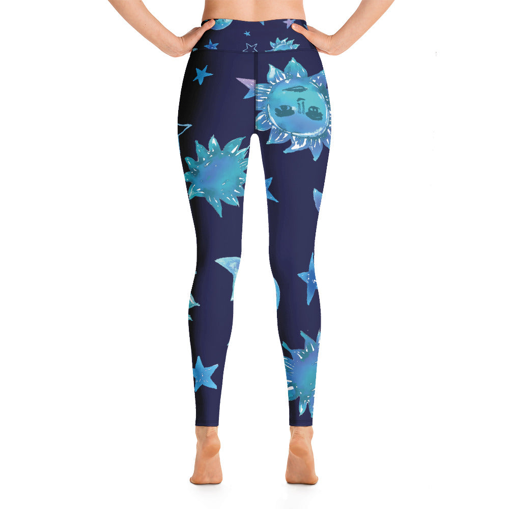 Women's Yoga Leggings Indigo Celestial