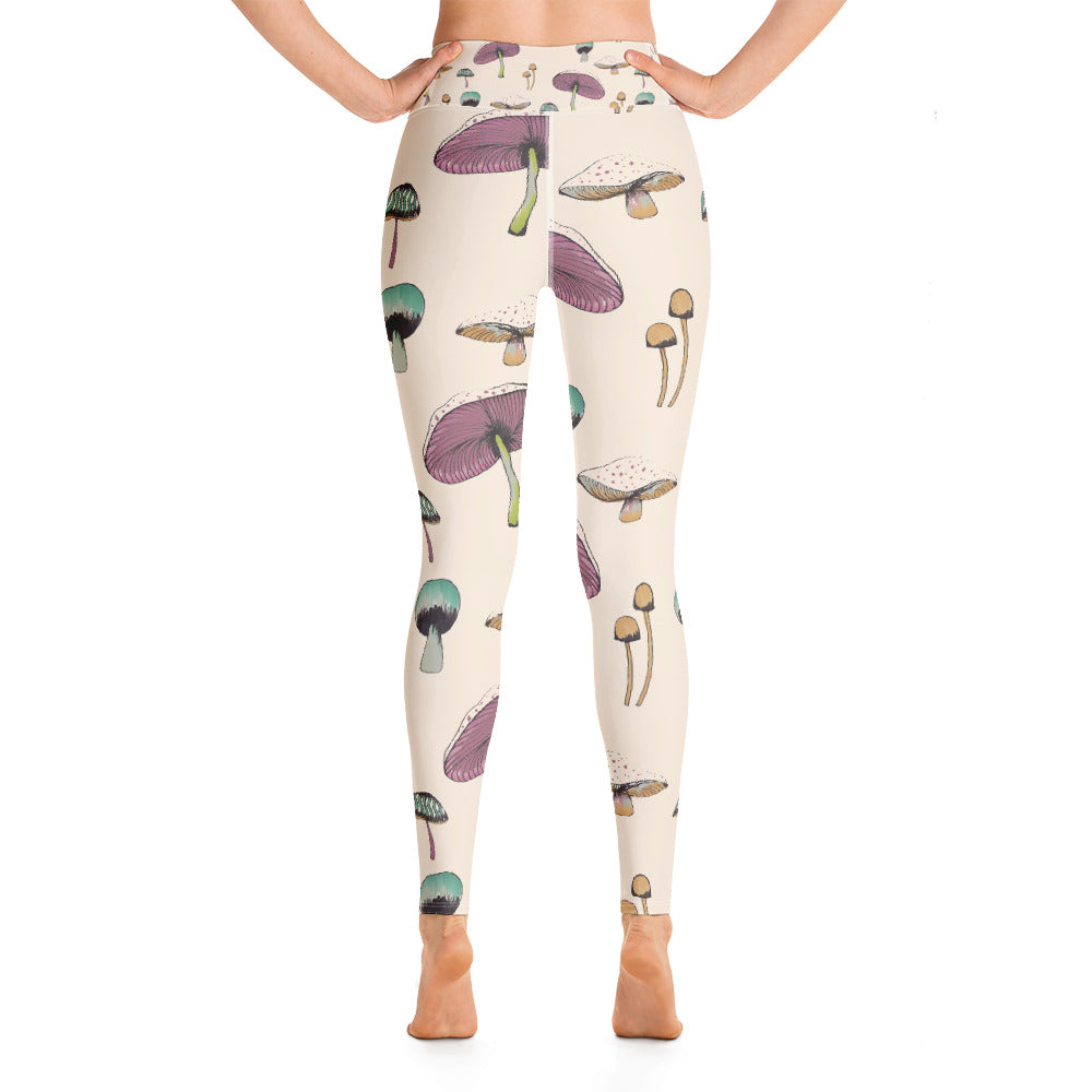 Women's Yoga Leggings Mushrooms