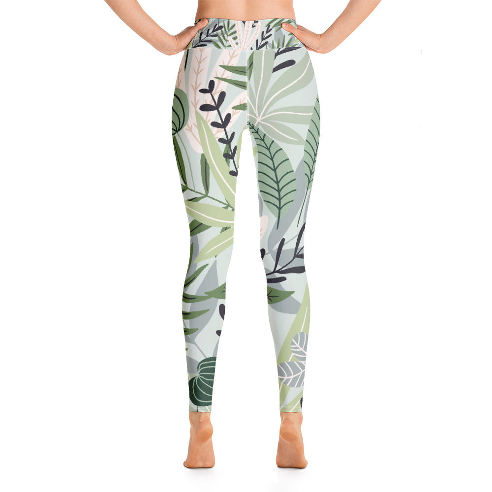 Women's Yoga Leggings Sage Foliage