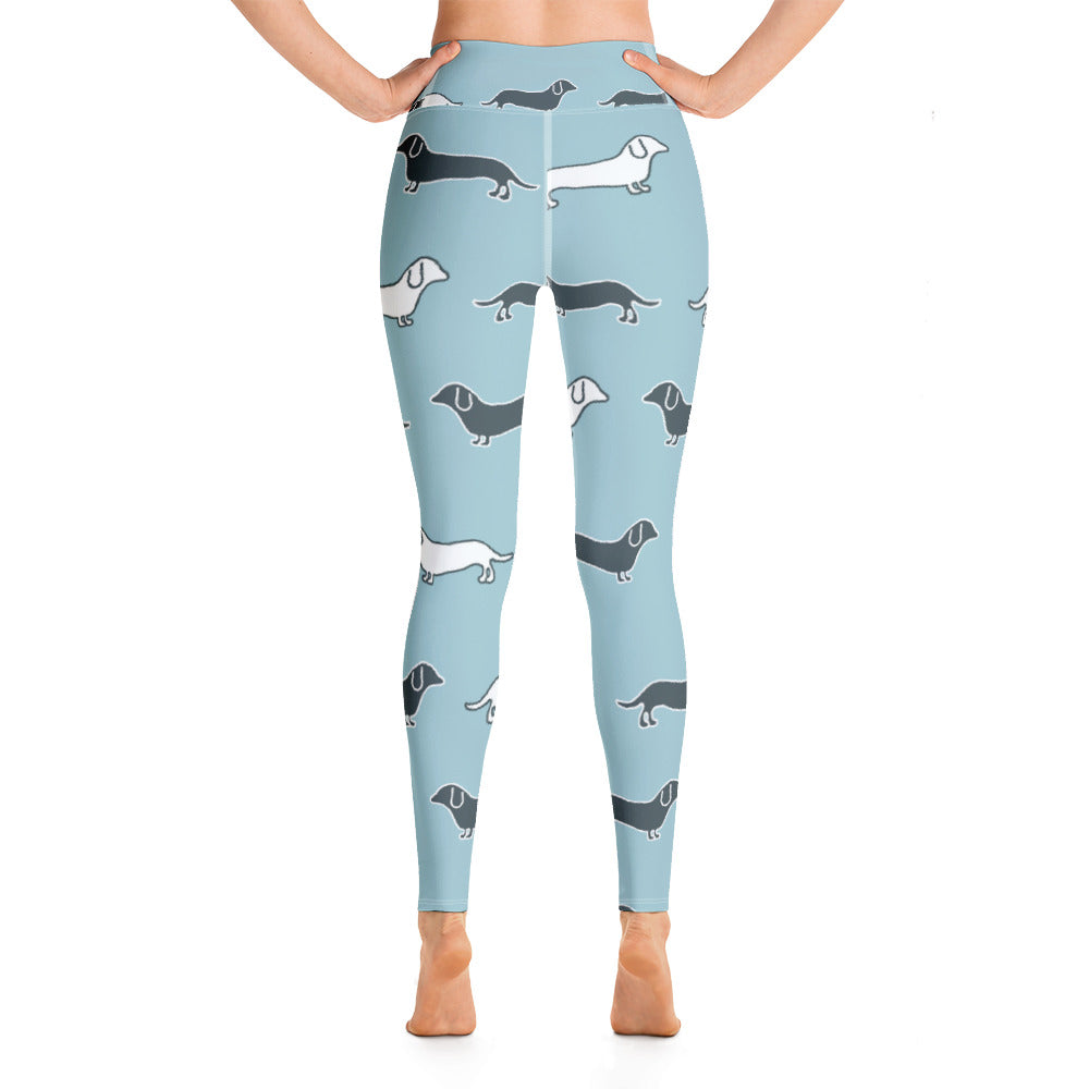 Women's Yoga Leggings Blue Doxie