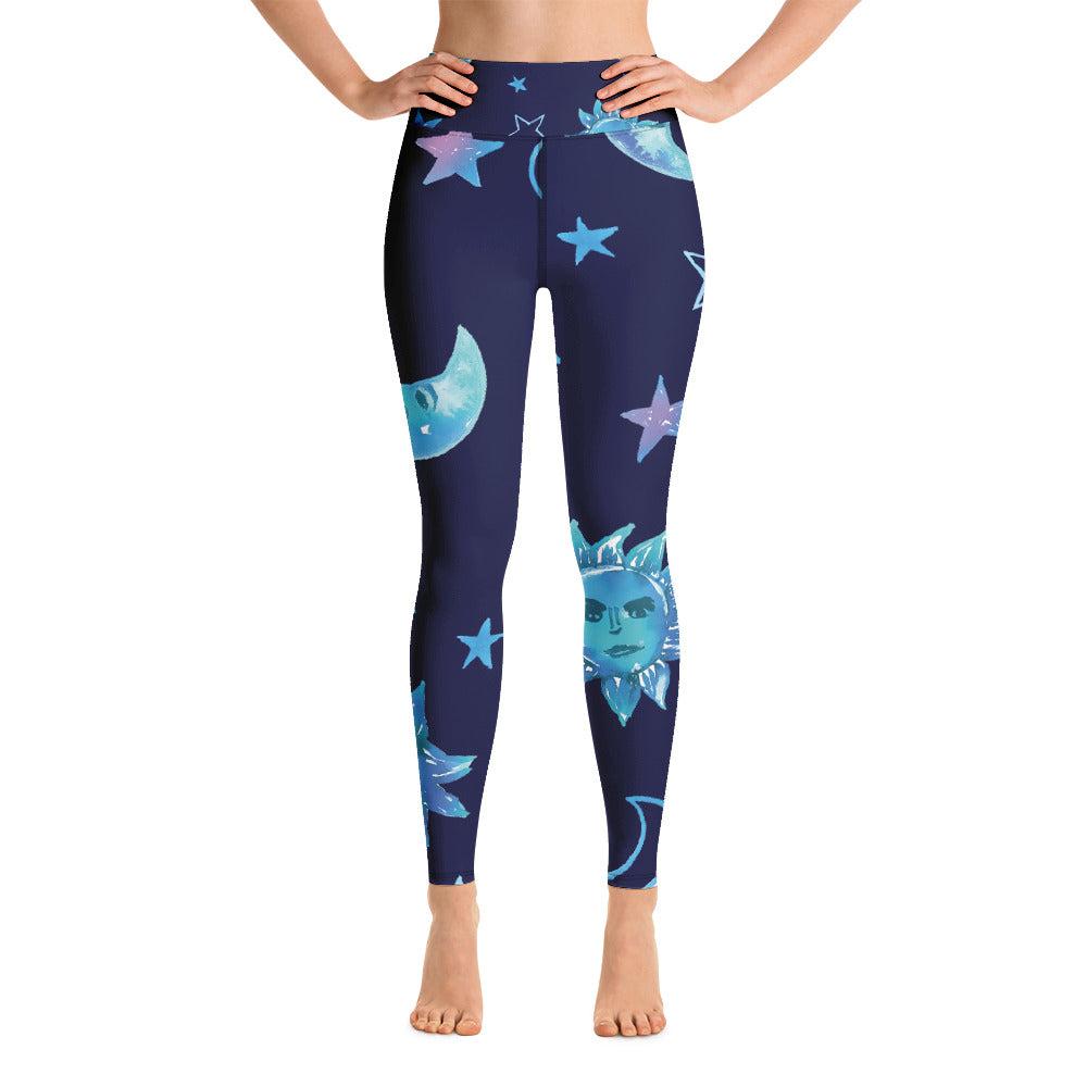 Women's Yoga Leggings Indigo Celestial