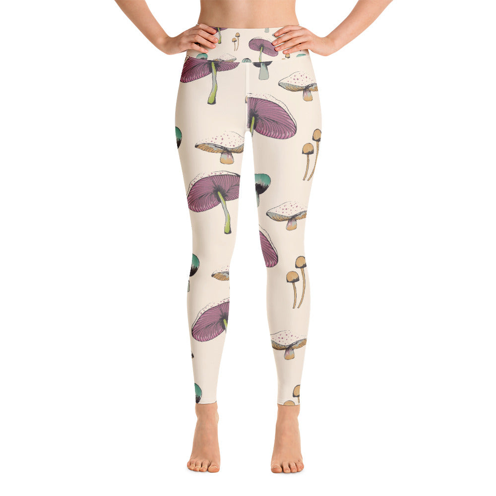 Women's Yoga Leggings Mushrooms