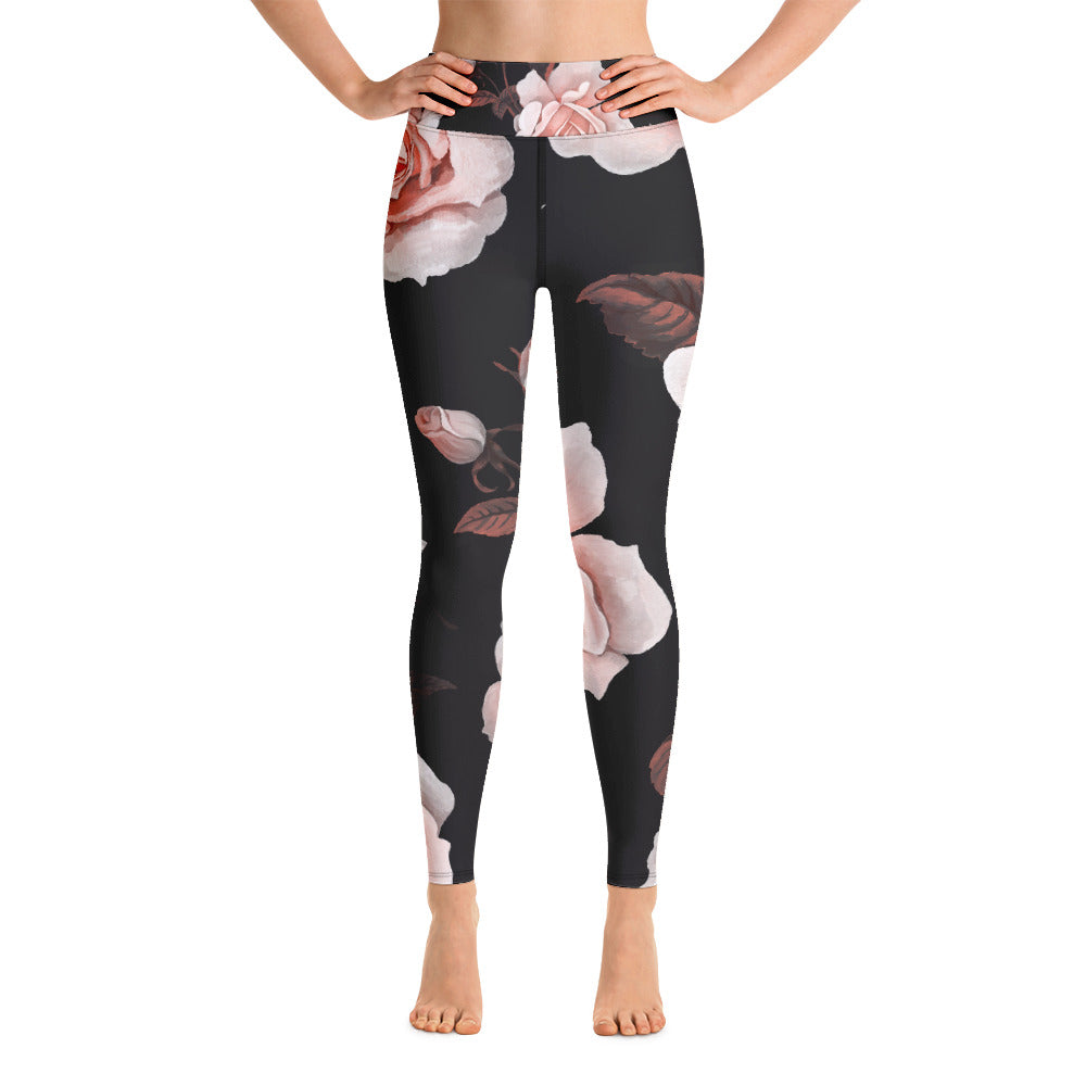 Women's Yoga Leggings Roses