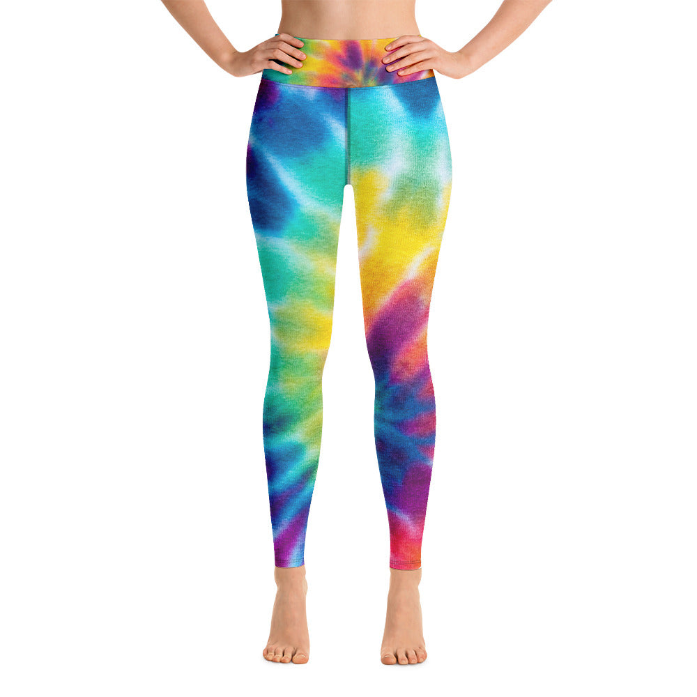 Women's Yoga Leggings Rainbow Tie Dye