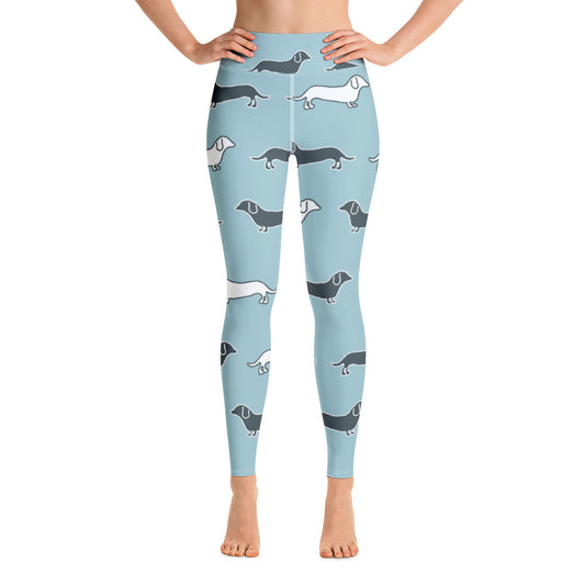 Women's Yoga Leggings Blue Doxie