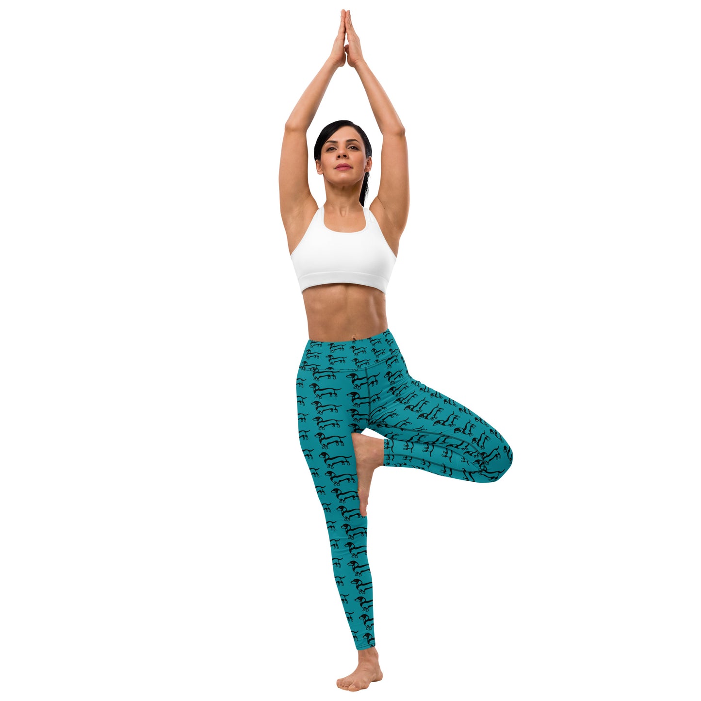 Women's Yoga Leggings Turquoise Doxie