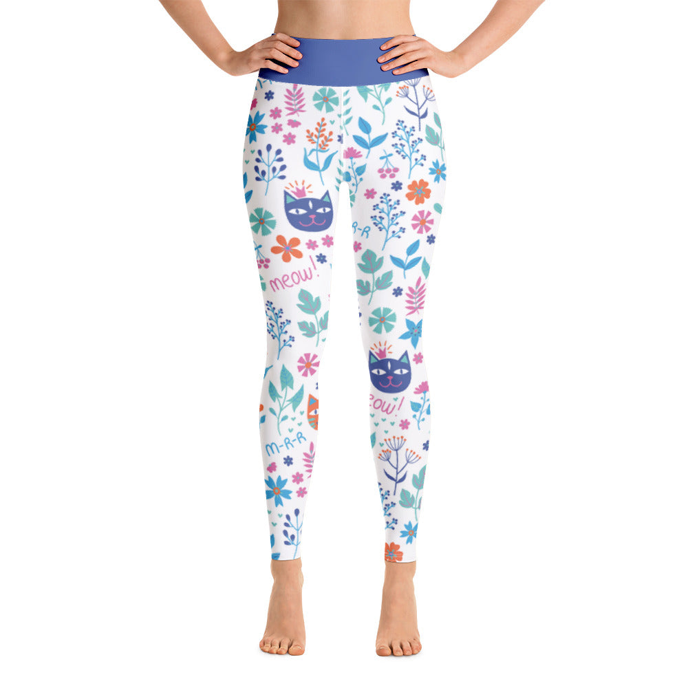 Women's Yoga Leggings Meow