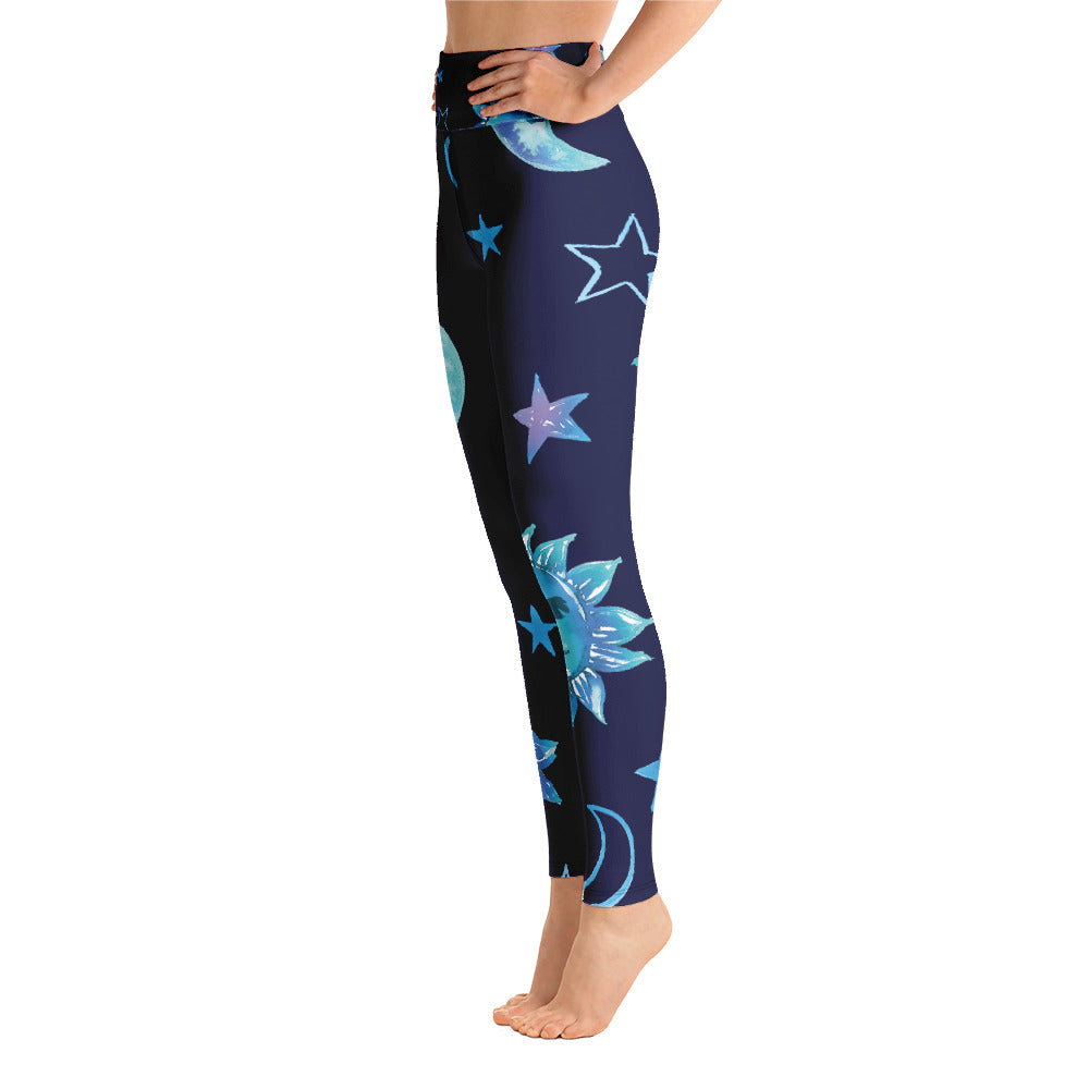 Women's Yoga Leggings Indigo Celestial