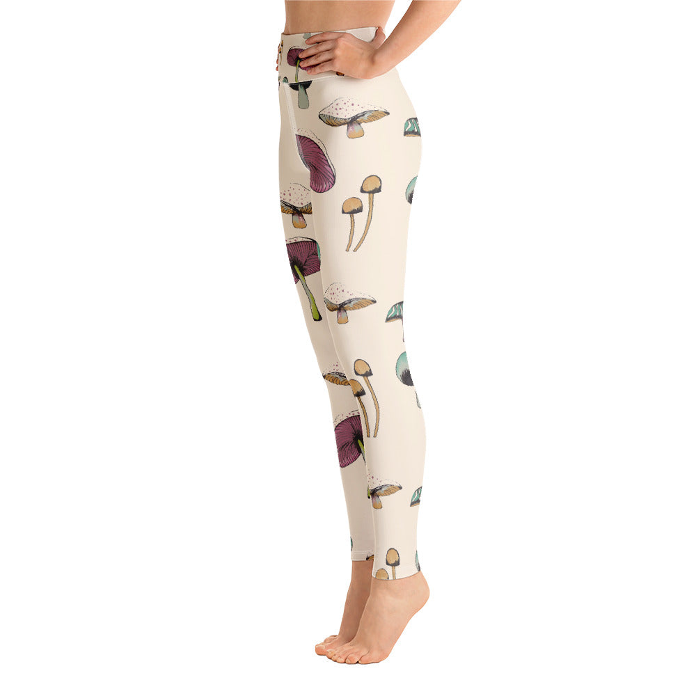 Women's Yoga Leggings Mushrooms