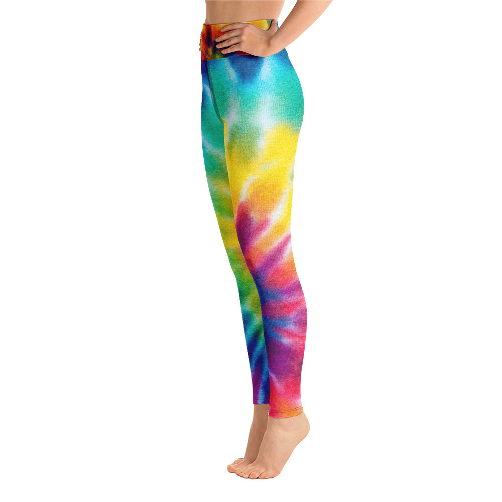 Women's Yoga Leggings Rainbow Tie Dye