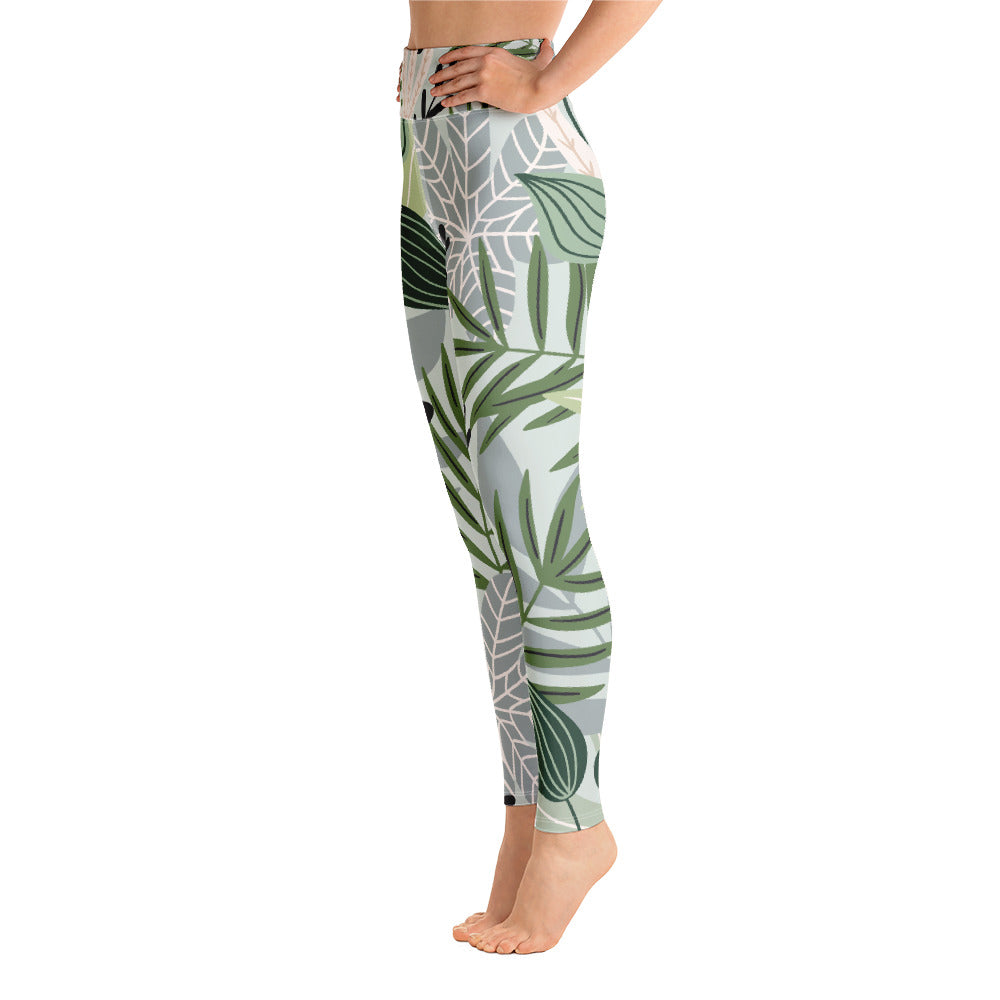 Women's Yoga Leggings Sage Foliage