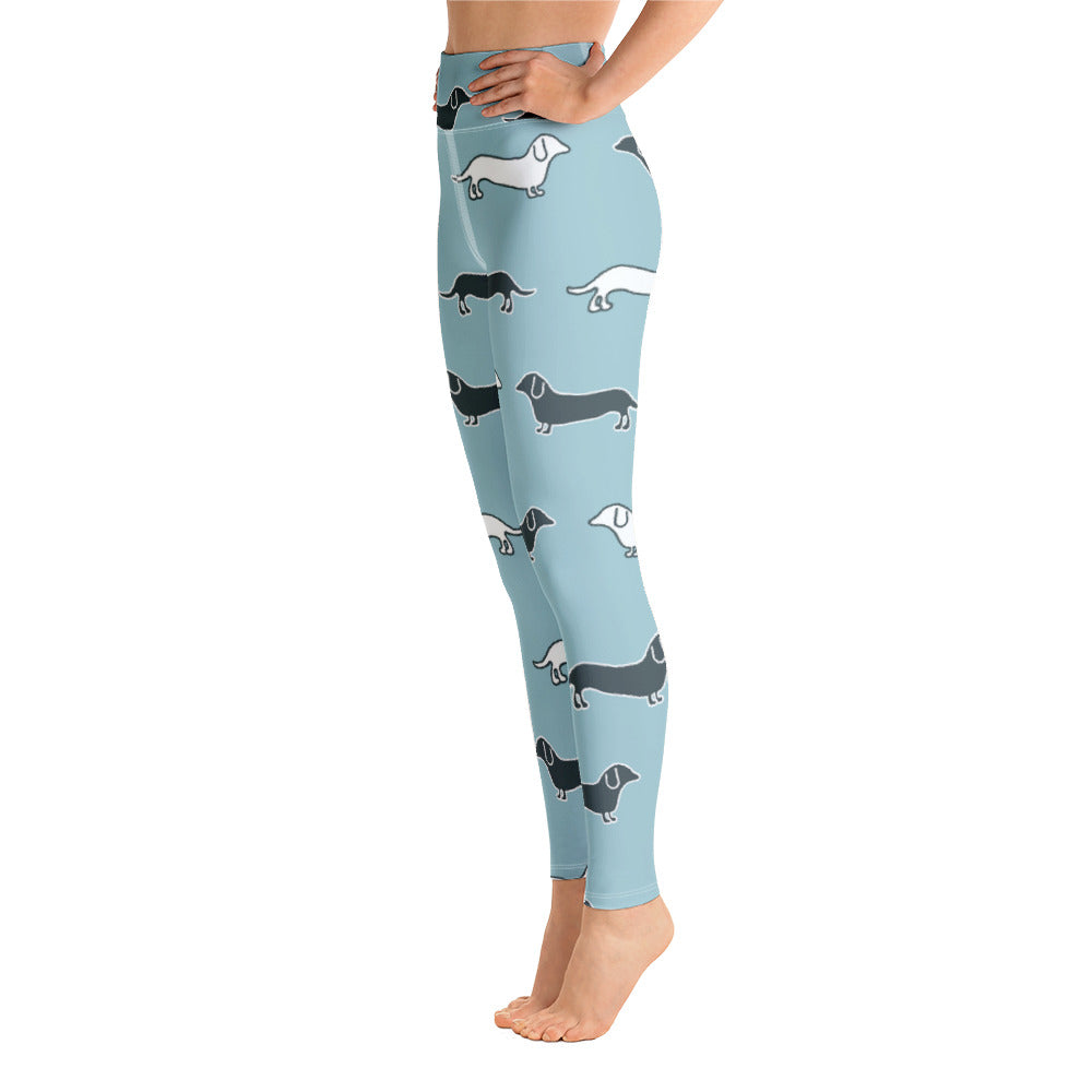 Women's Yoga Leggings Blue Doxie