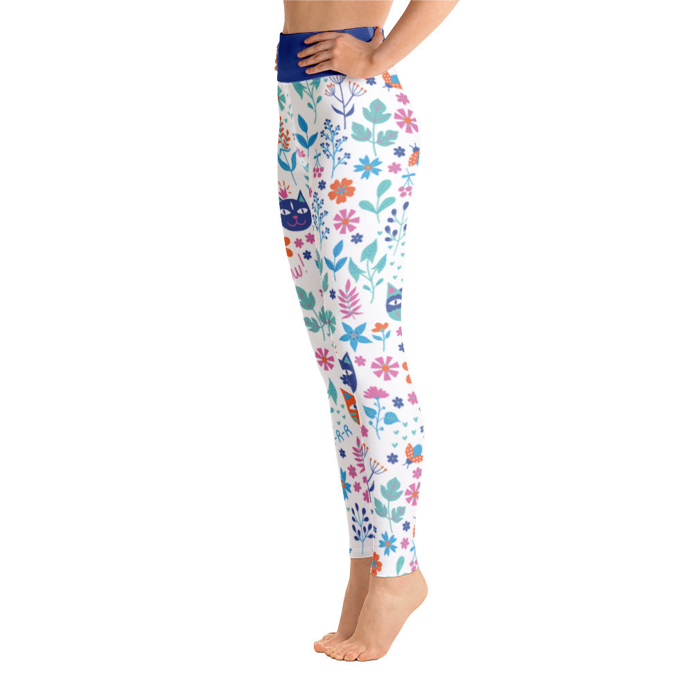 Women's Yoga Leggings Meow