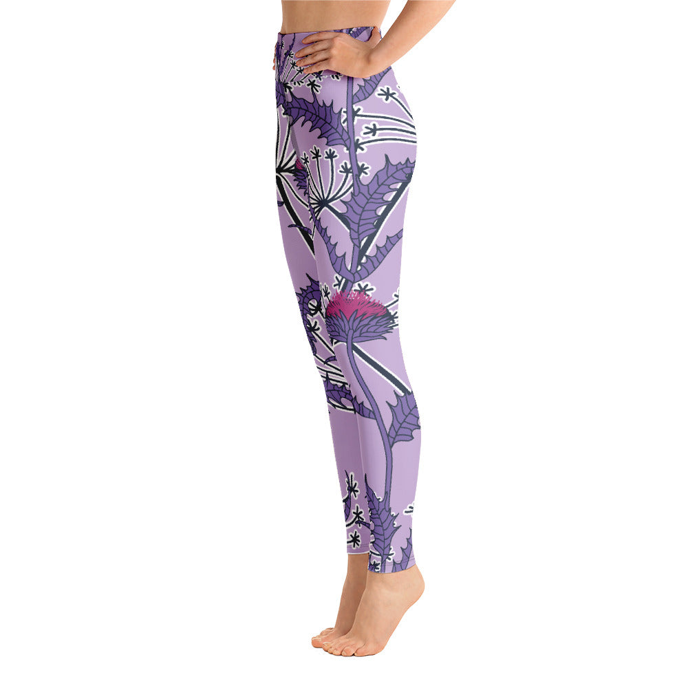 Women's Yoga Leggings Lilac Thistle