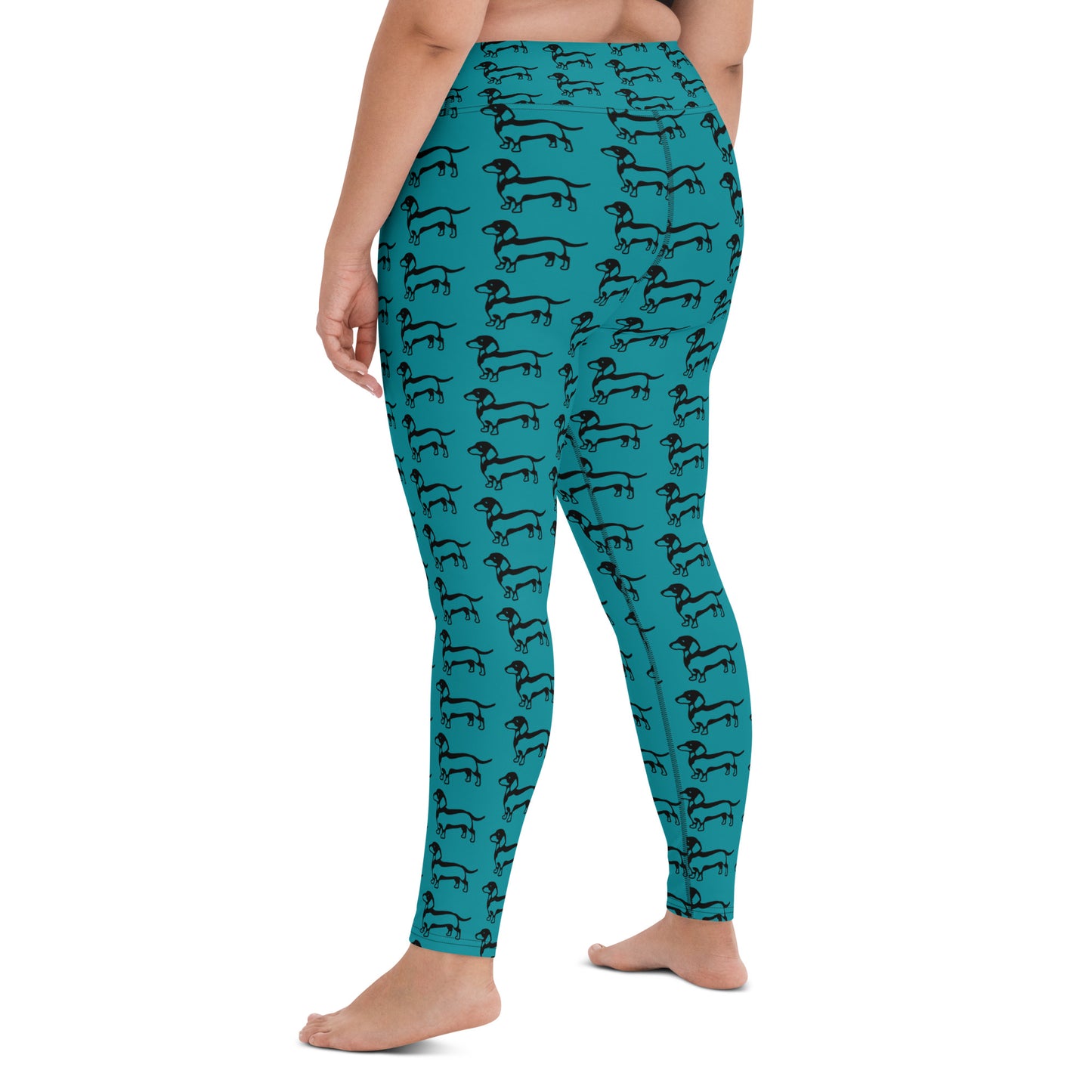 Women's Yoga Leggings Turquoise Doxie