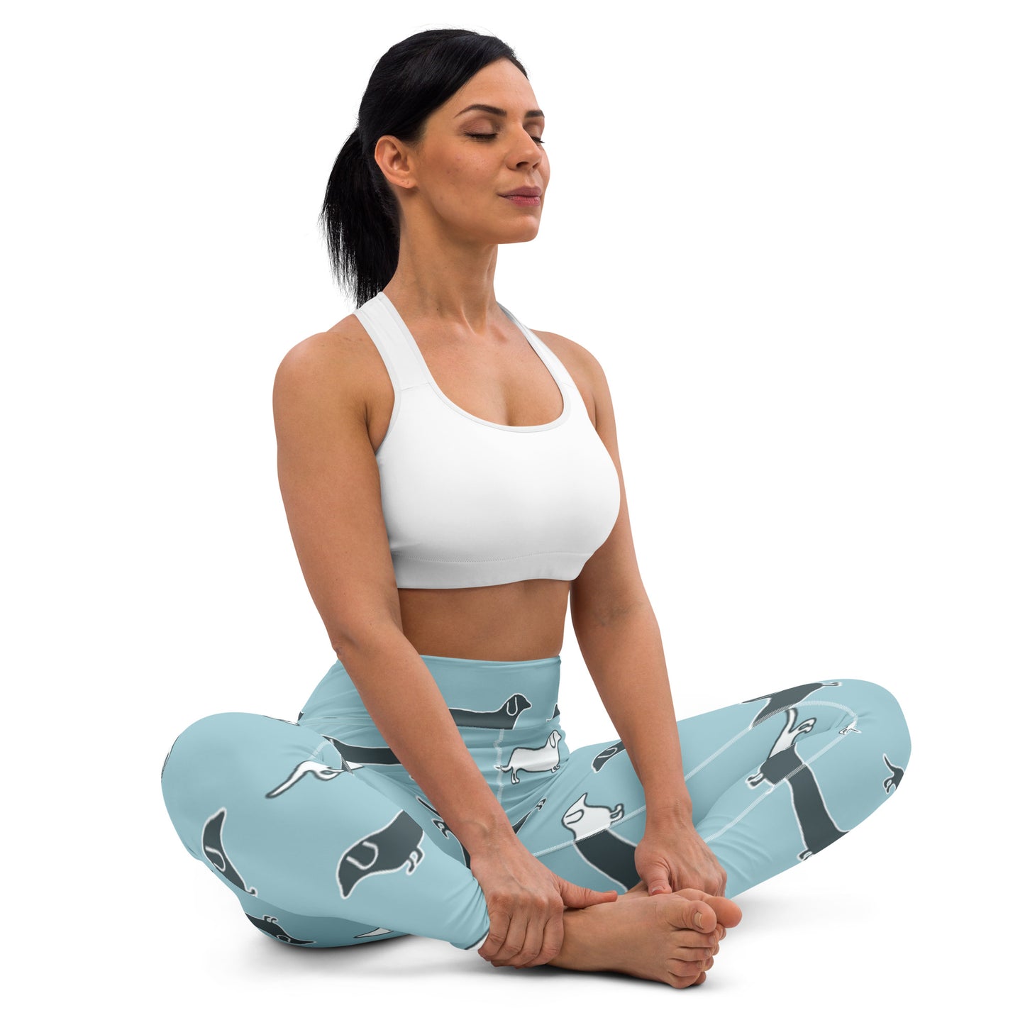 Women's Yoga Leggings Blue Doxie