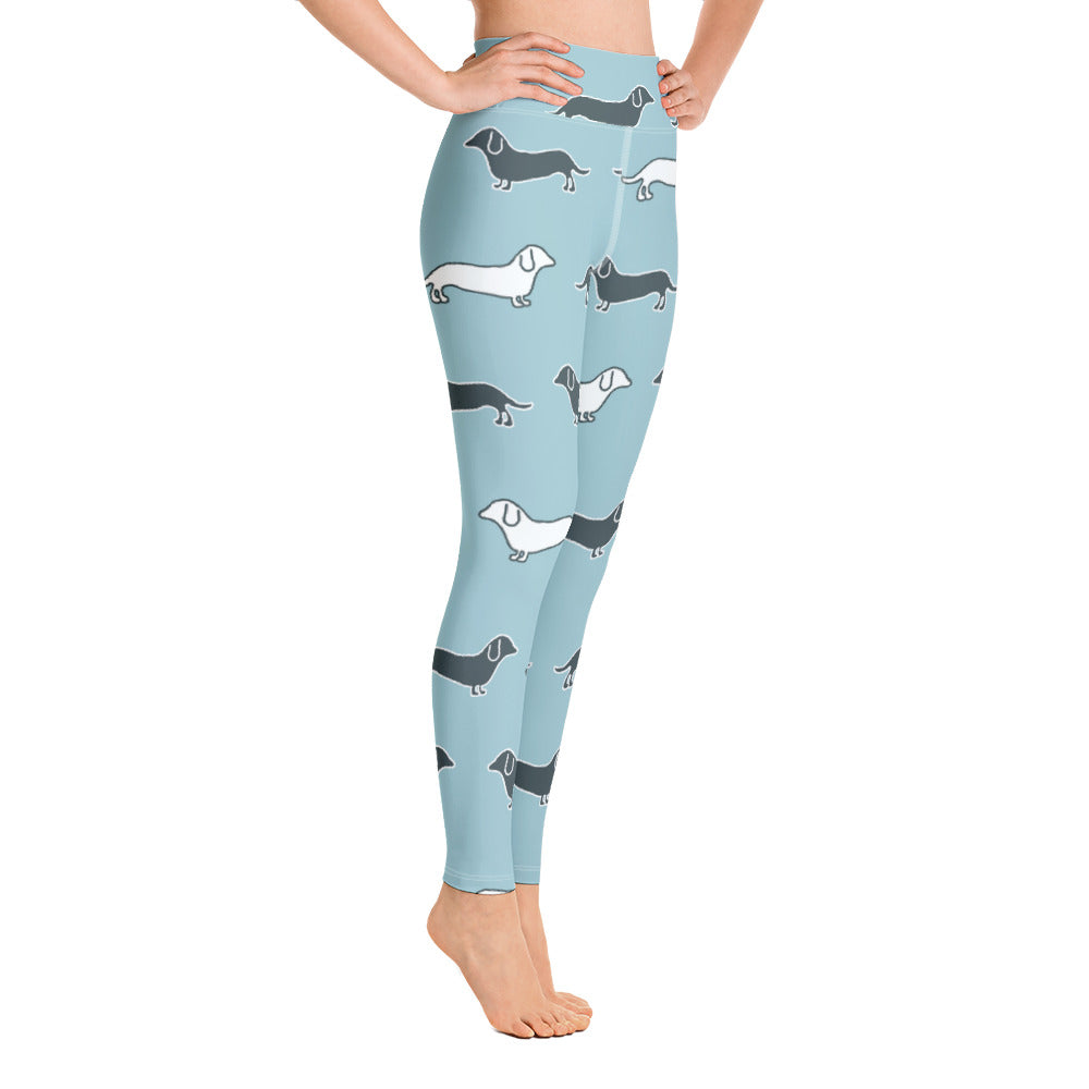 Women's Yoga Leggings Blue Doxie