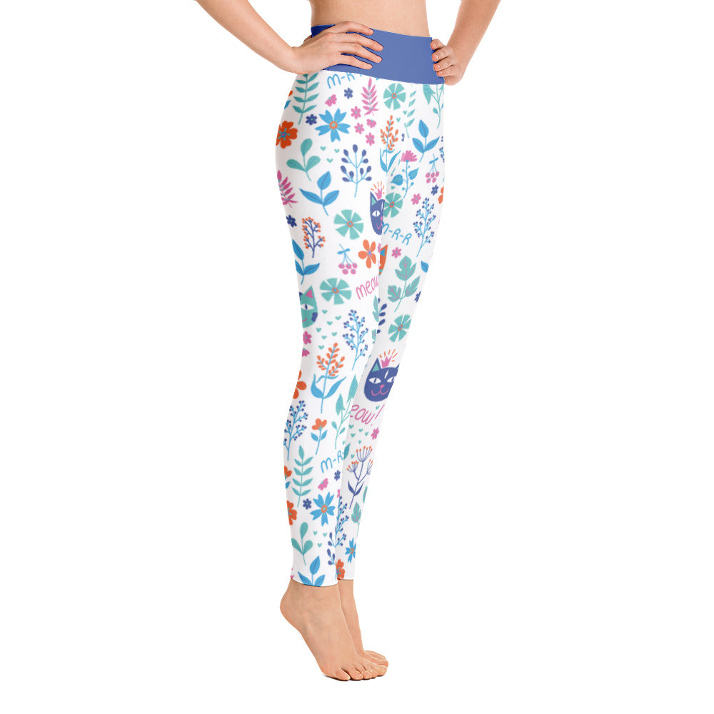 Women's Yoga Leggings Meow