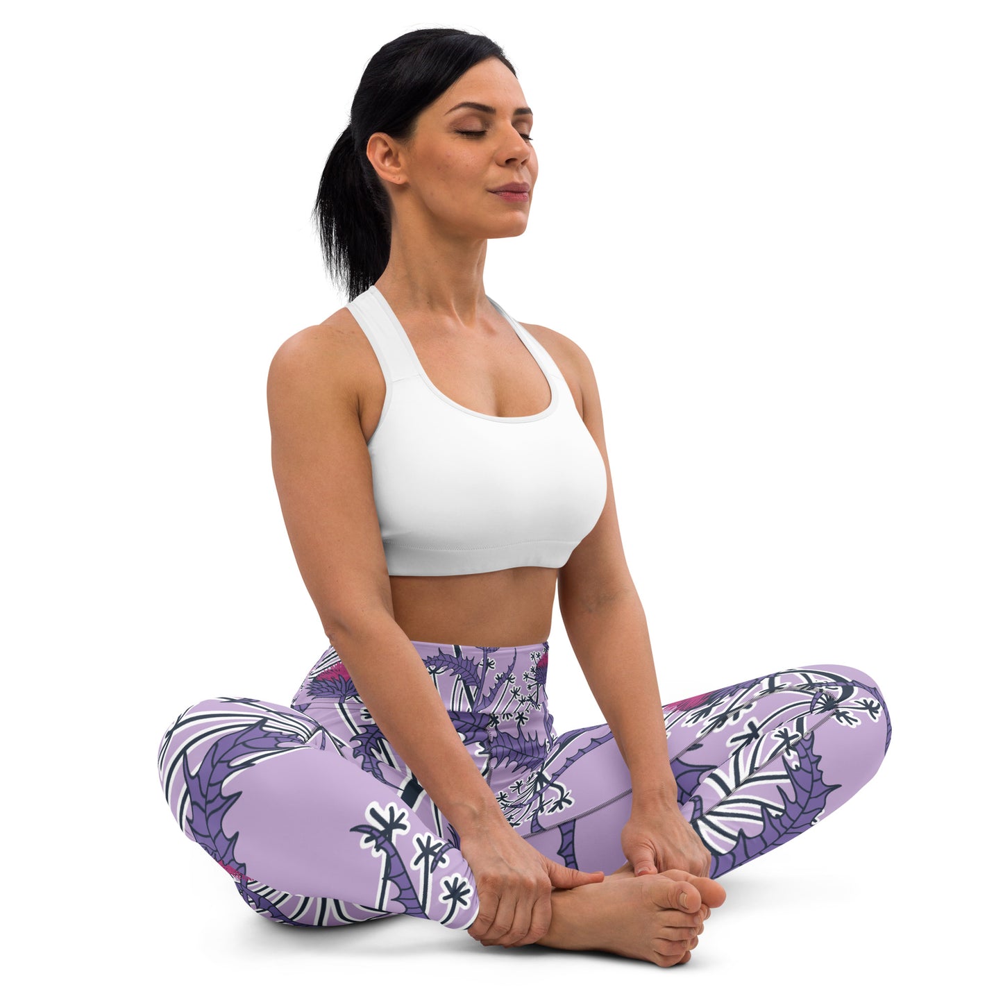 Women's Yoga Leggings Lilac Thistle