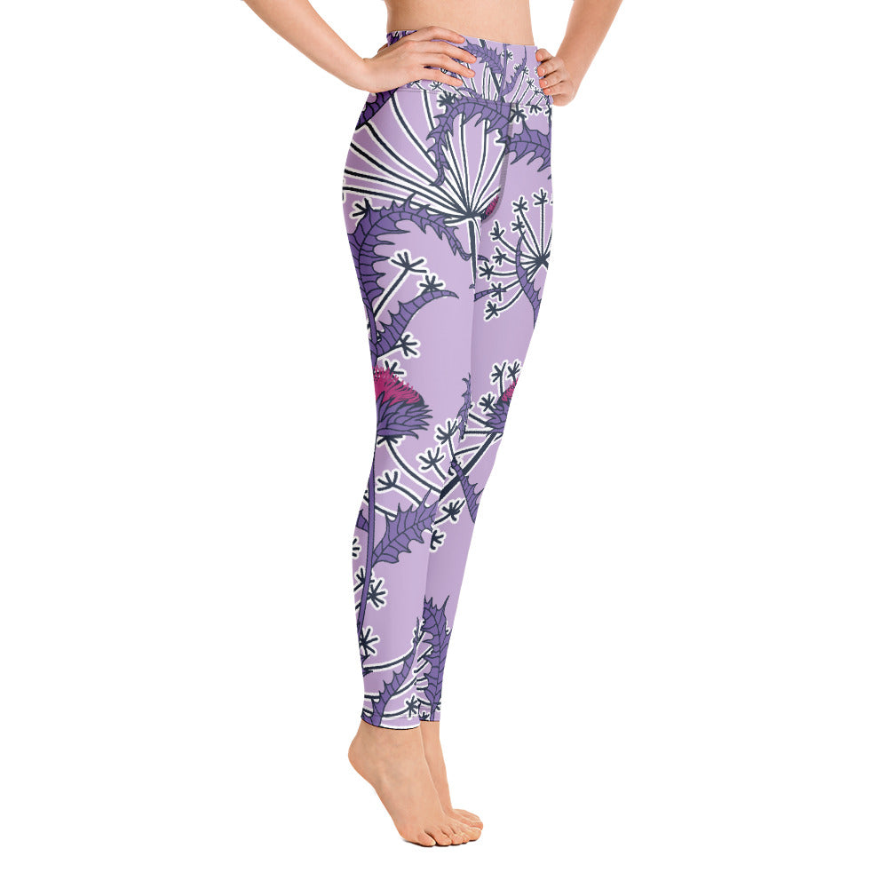 Women's Yoga Leggings Lilac Thistle