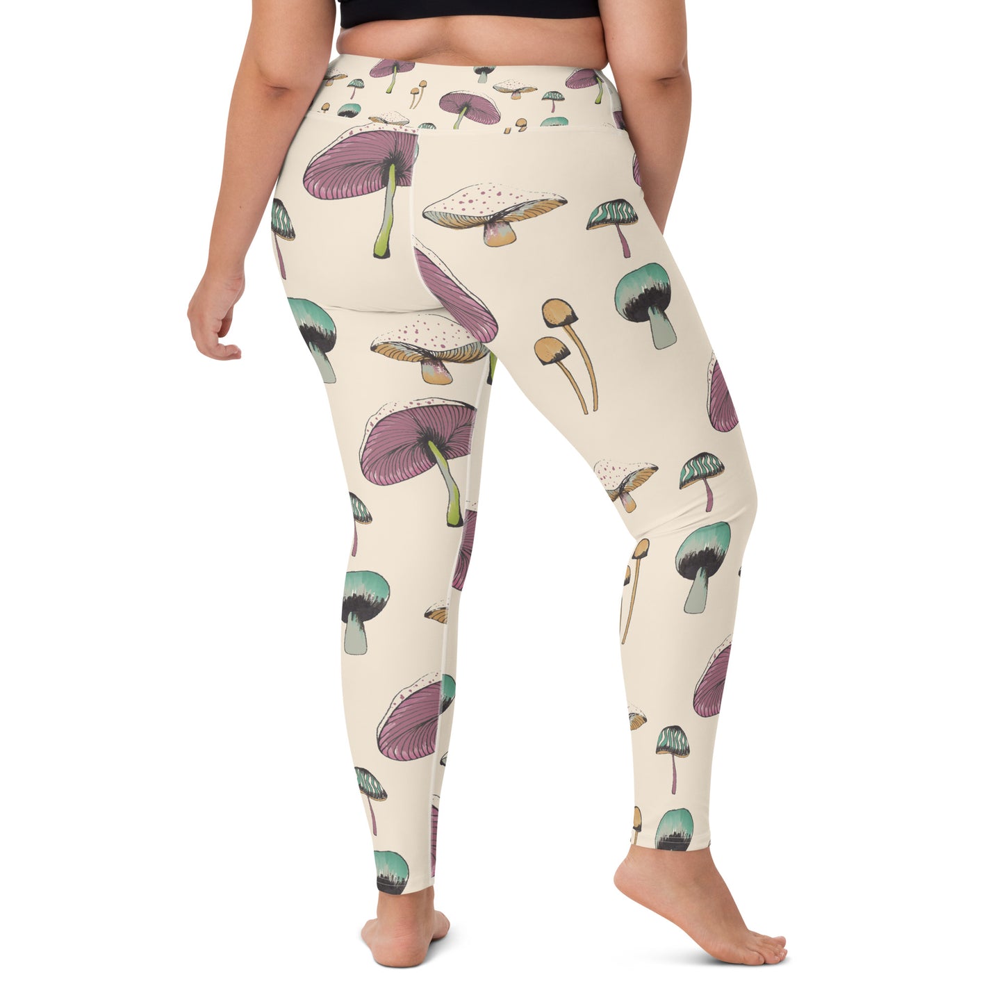 Women's Yoga Leggings Mushrooms