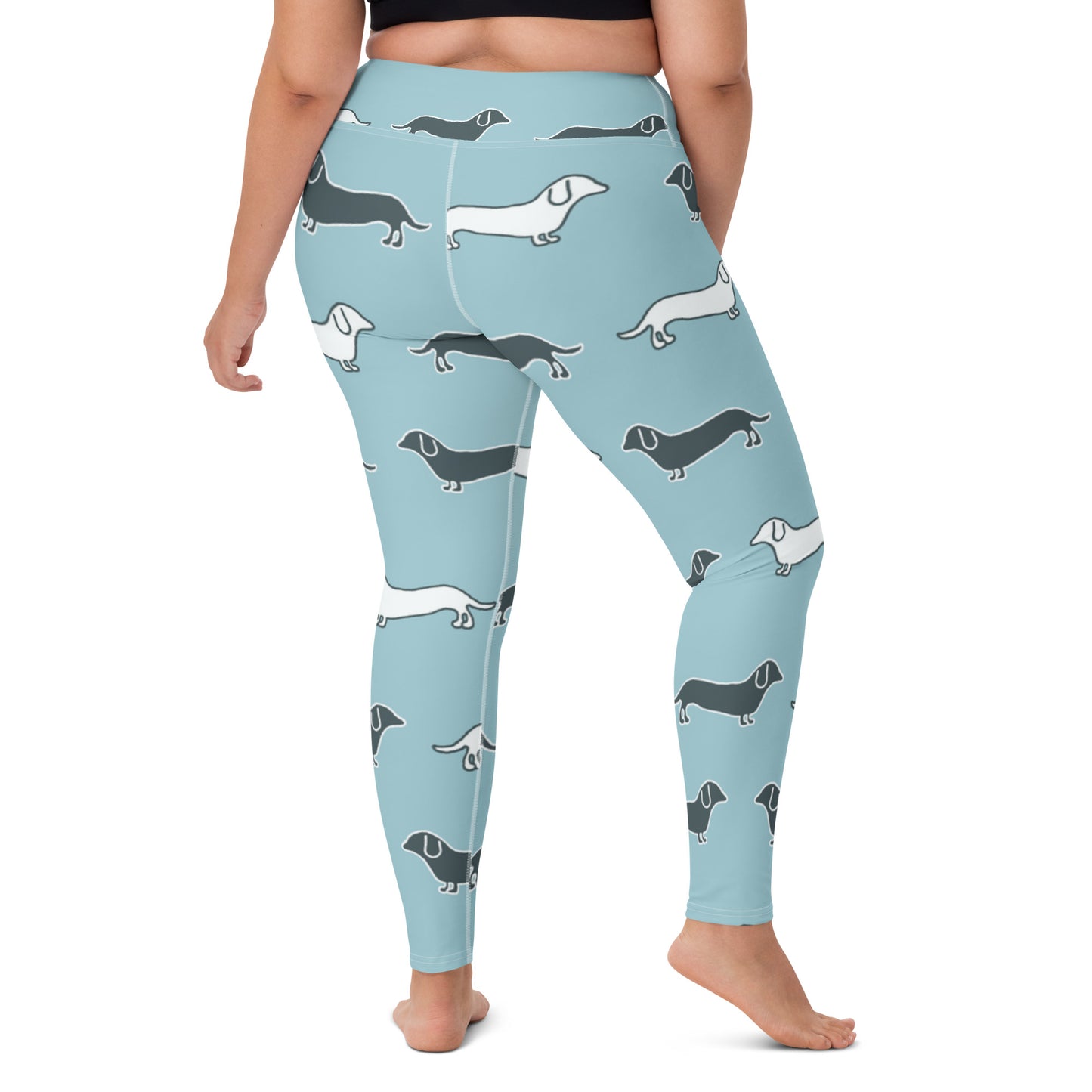 Women's Yoga Leggings Blue Doxie