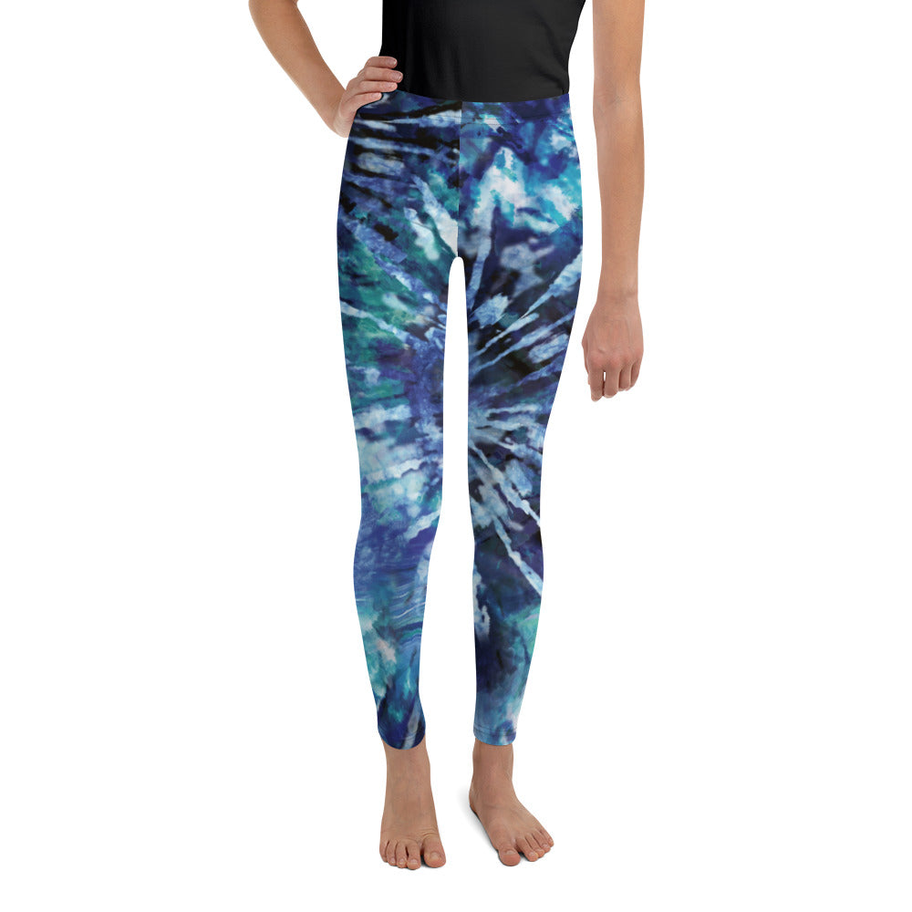 Big Kid Leggings Indigo Tie Dye