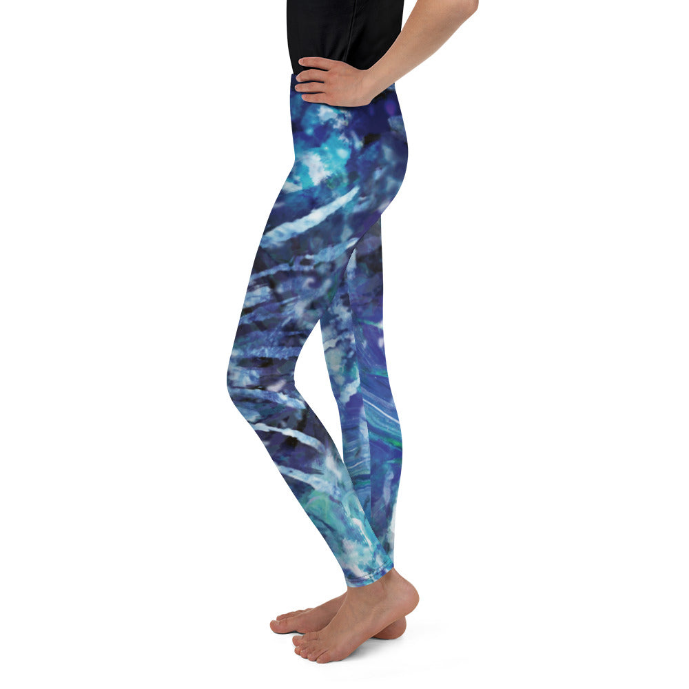 Big Kid Leggings Indigo Tie Dye