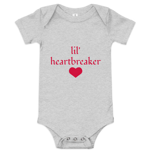 Baby Short Sleeve Bella Canvas Onsie Lil' Heartbreaker