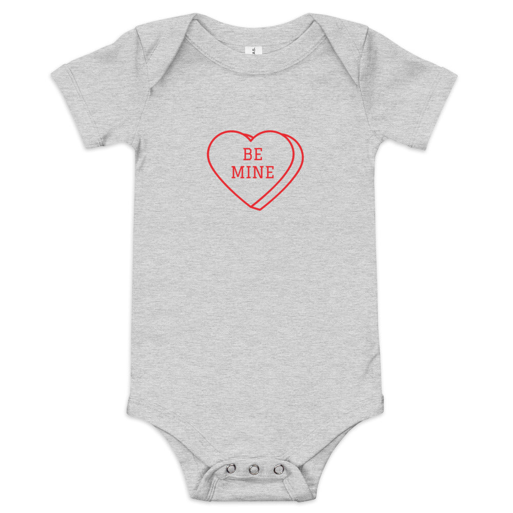 Baby Short Sleeve Bella+Canvas Onsie Heart Be Mine