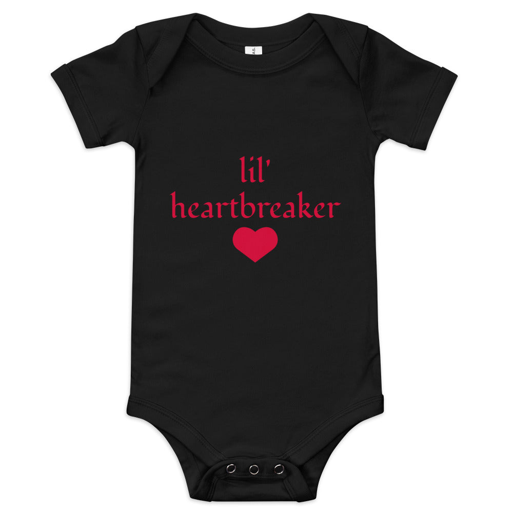 Baby Short Sleeve Bella Canvas Onsie Lil' Heartbreaker