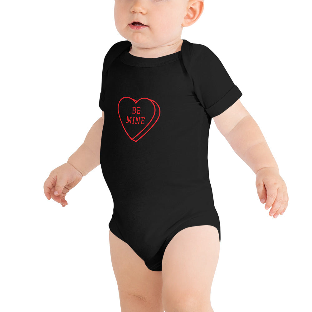 Baby Short Sleeve Bella+Canvas Onsie Heart Be Mine