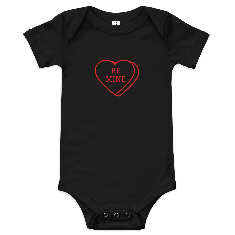 Baby Short Sleeve Bella+Canvas Onsie Heart Be Mine