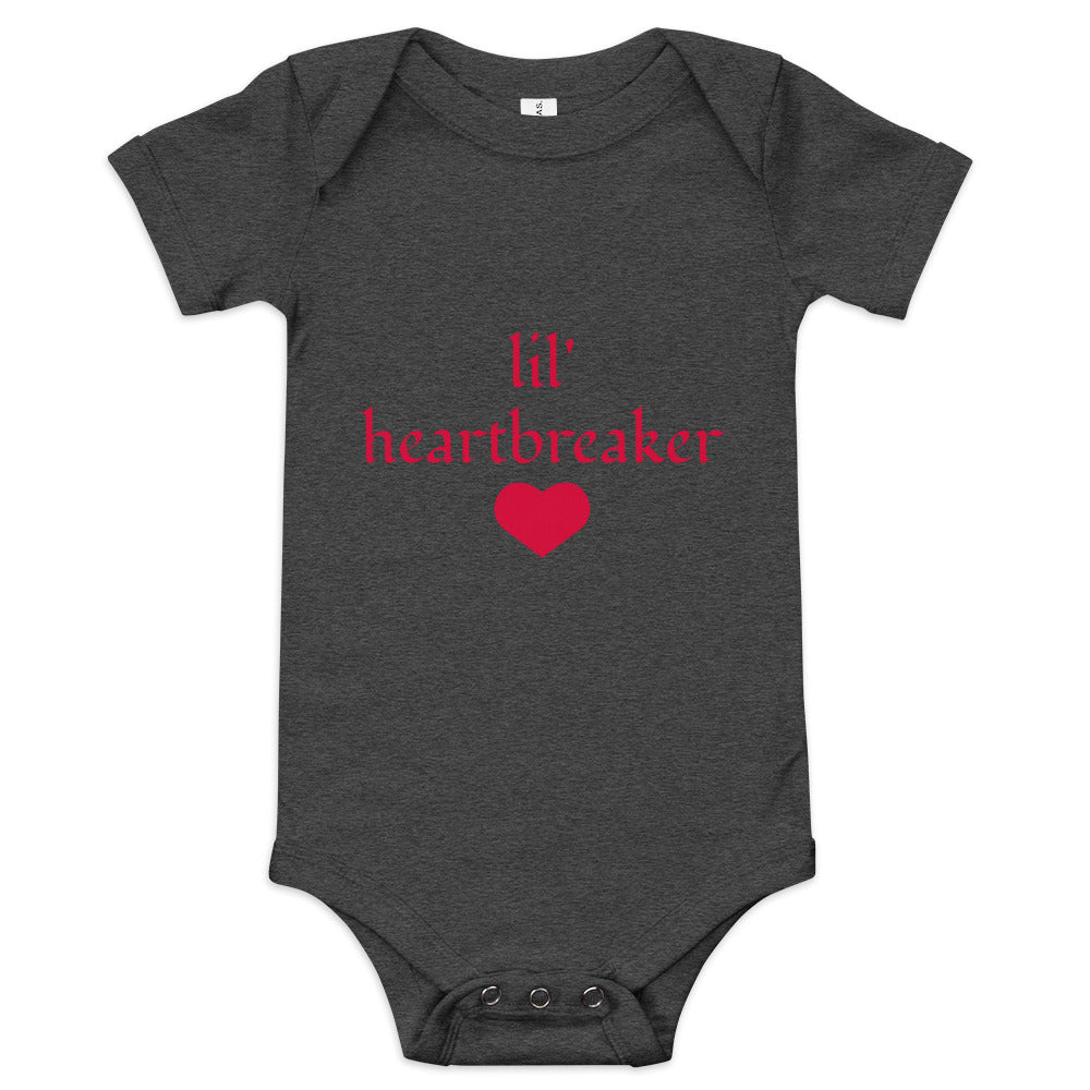 Baby Short Sleeve Bella Canvas Onsie Lil' Heartbreaker